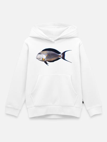 Fisch - Kinder Premium Organic Hoodie - Weiß