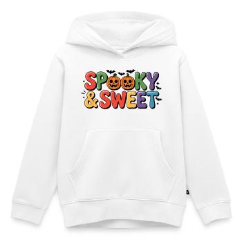 Spooky and Sweet Halloween Motif - Kids Premium Organic Hoodie - white - Front - AI Model Kid Female (0cm)