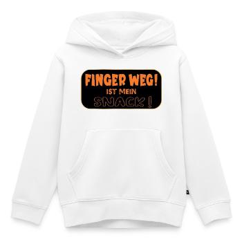 Snack sans intervention - Sweat Premium à capuche enfant bio - blanc - Devant - AI Model Kid Female (0cm)