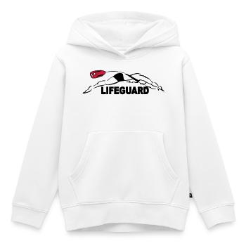 Lifeguard sauveteur aquatique - Sweat Premium à capuche enfant bio - blanc - Devant - AI Model Kid Female (0cm)