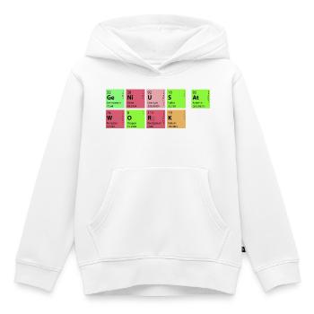 genius at work - Kinder Premium Organic Hoodie - Weiß - Vorne - AI Model Kid Female (0cm)