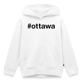 OTTAWA Canada Kanada Mot-clic - Sweat Premium à capuche enfant bio - blanc - Devant - AI Model Kid Female (0cm)