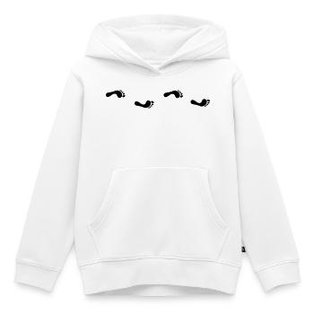 Fußabdruck - Kinder Premium Organic Hoodie - Weiß - Vorne - AI Model Kid Female (0cm)