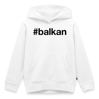 BALKAN Hashtag - Kinder Premium Organic Hoodie - Weiß - Vorne - AI Model Kid Female (0cm)