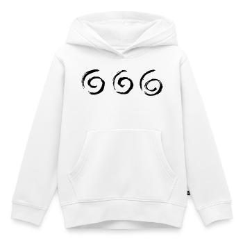 Spirale Spirales Tourbillons S’épanouit - Sweat Premium à capuche enfant bio - blanc - Devant - AI Model Kid Female (0cm)