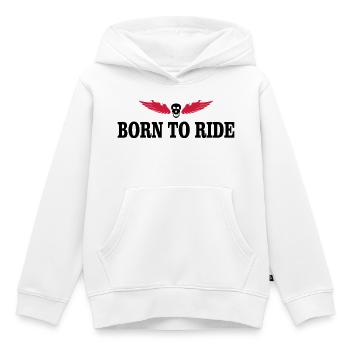 Cadeaux drôles pour les motards - Sweat Premium à capuche enfant bio - blanc - Devant - AI Model Kid Female (0cm)