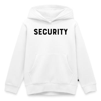 sécurité - Sweat Premium à capuche enfant bio - blanc - Devant - AI Model Kid Female (0cm)