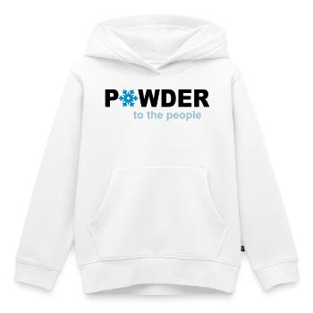 Neige - Sweat Premium à capuche enfant bio - blanc - Devant - AI Model Kid Female (0cm)