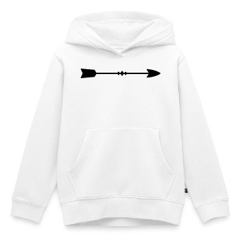 arrow - Kids Premium Organic Hoodie - white - Front - AI Model Kid Female (0cm)