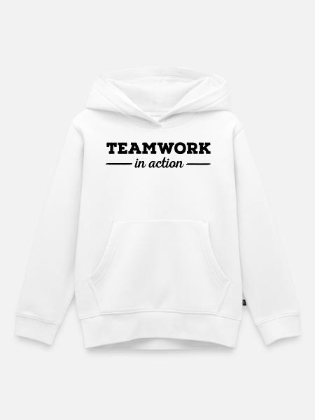 6061912 121161696 Teamwork - Kinder Premium Organic Hoodie - Weiß