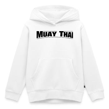 MUAY THAI - Kinder Premium Organic Hoodie - Weiß - Vorne - AI Model Kid Female (0cm)