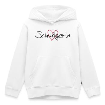 Bachelor party cadeau cœur de soeur - Sweat Premium à capuche enfant bio - blanc - Devant - AI Model Kid Female (0cm)