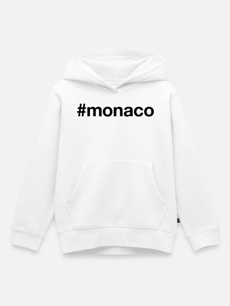 MONACO - Kinder Premium Organic Hoodie - Weiß
