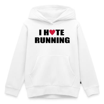 courir - Sweat Premium à capuche enfant bio - blanc - Devant - AI Model Kid Female (0cm)