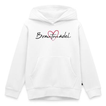Brautmädel Herz Junggesellinnenabschied - Kinder Premium Organic Hoodie - Weiß - Vorne - AI Model Kid Female (0cm)