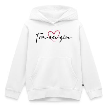 Demoiselle d’honneur - Sweat Premium à capuche enfant bio - blanc - Devant - AI Model Kid Female (0cm)