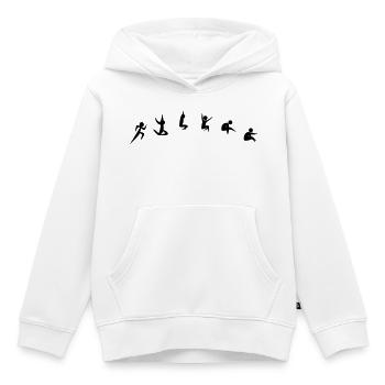 long jump - Kids Premium Organic Hoodie - white - Front - AI Model Kid Female (0cm)