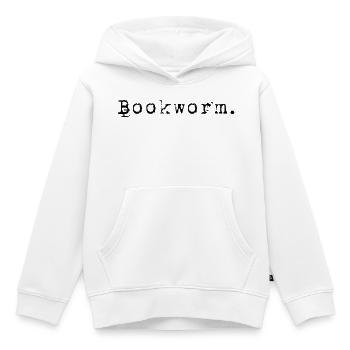 Bookworm Books Bookworm - Kids Premium Organic Hoodie - white - Front - AI Model Kid Female (0cm)
