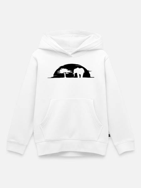 elephant - Kinder Premium Organic Hoodie - Weiß