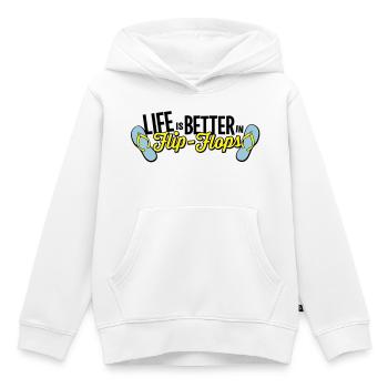 la vie est meilleure dans effondrement - Sweat Premium à capuche enfant bio - blanc - Devant - AI Model Kid Female (0cm)