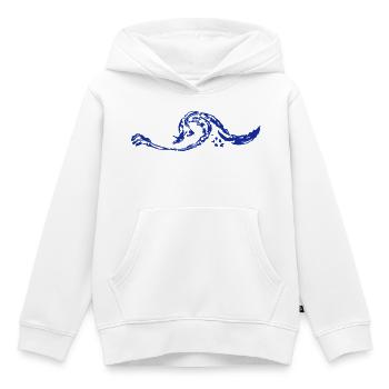 Welle - Kinder Premium Organic Hoodie - Weiß - Vorne - AI Model Kid Female (0cm)