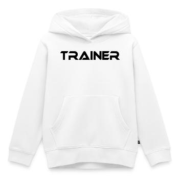 Entraîneur - Sweat Premium à capuche enfant bio - blanc - Devant - AI Model Kid Female (0cm)
