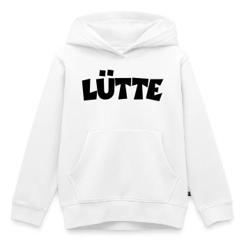 Lütte - Die Kleine - Kinder Premium Organic Hoodie - Weiß - Vorne - AI Model Kid Female (0cm)