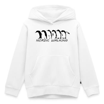 nordic walking manchots - Sweat Premium à capuche enfant bio - blanc - Devant - AI Model Kid Female (0cm)