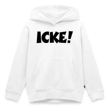 Lustige Berlinsprüche: ICKE! - Kinder Premium Organic Hoodie - Weiß - Vorne - AI Model Kid Female (0cm)