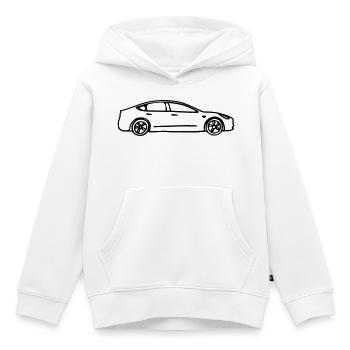 Model 3 gezeichnet - Kinder Premium Organic Hoodie - Weiß - Vorne - AI Model Kid Female (0cm)