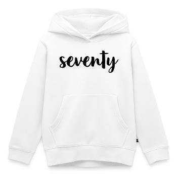 70 seventy 70th Birthday Gift Number 70 Number - Kids Premium Organic Hoodie - white - Front - AI Model Kid Female (0cm)