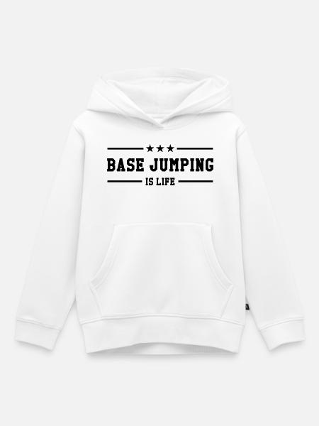 Base Jumping is life - Kinder Premium Organic Hoodie - Weiß