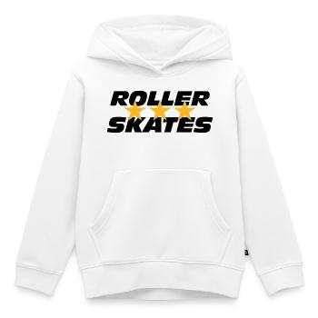 Roller Skates - Sweat Premium à capuche enfant bio - blanc - Devant - AI Model Kid Female (0cm)
