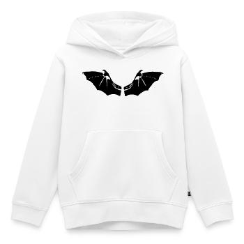 Bat Wings - Kids Premium Organic Hoodie - white - Front - AI Model Kid Female (0cm)