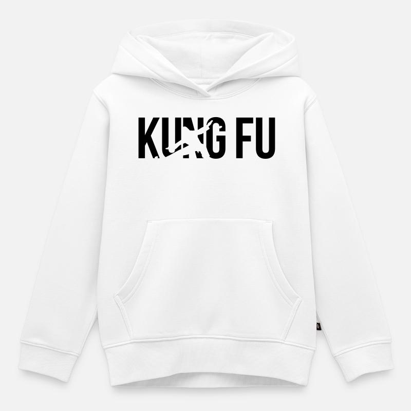 kung fu - Kinder Premium Organic Hoodie - Weiß