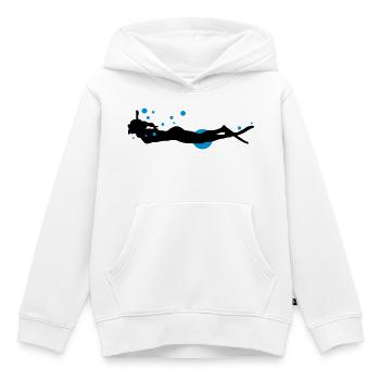 diver - Kids Premium Organic Hoodie - white - Front - AI Model Kid Female (0cm)