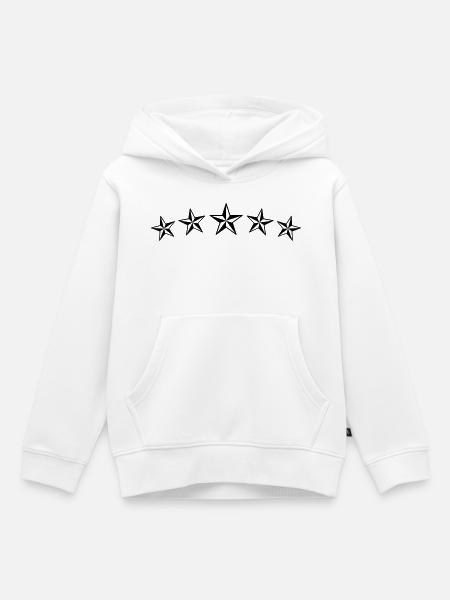 Sterne stars - Kinder Premium Organic Hoodie - Weiß