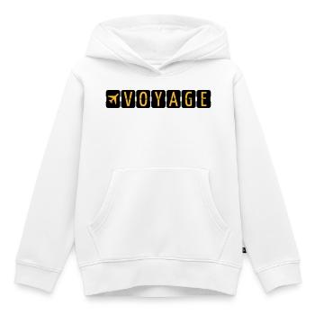 Voyage - Sweat Premium à capuche enfant bio - blanc - Devant - AI Model Kid Female (0cm)