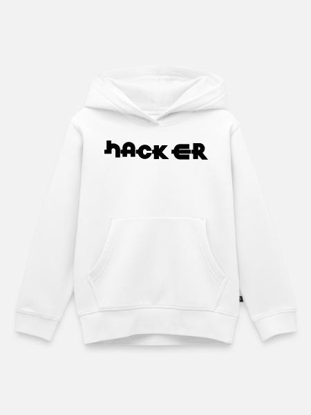 Hacker - Kinder Premium Organic Hoodie - Weiß