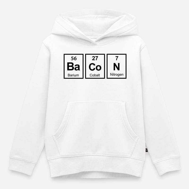 bacon - Kinder Premium Organic Hoodie - Weiß