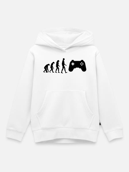Gamer / Gaming - Kinder Premium Organic Hoodie - Weiß