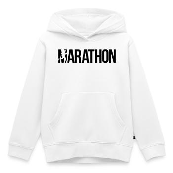 marathon - Kids Premium Organic Hoodie - white - Front - AI Model Kid Female (0cm)