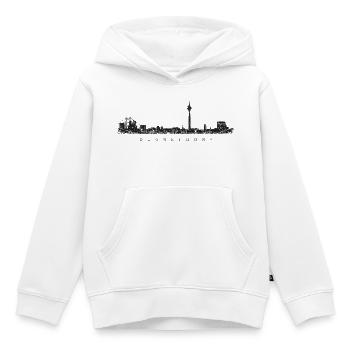Düsseldorfer Skyline Düsseldorf (Vintage Schwarz) - Kinder Premium Organic Hoodie - Weiß - Vorne - AI Model Kid Female (0cm)