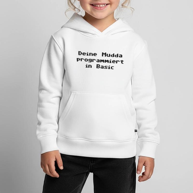 Deine Mudda programmiert in Basic Kinder Premium Organic Hoodie