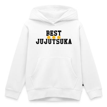 Jiu Jitsu / Jujutsu / Jiujitsu / Art Martial - Sweat Premium à capuche enfant bio - blanc - Devant - AI Model Kid Female (0cm)