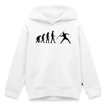 Lancer de Disque / Poids / Javelot / Marteau - Sweat Premium à capuche enfant bio - blanc - Devant - AI Model Kid Female (0cm)