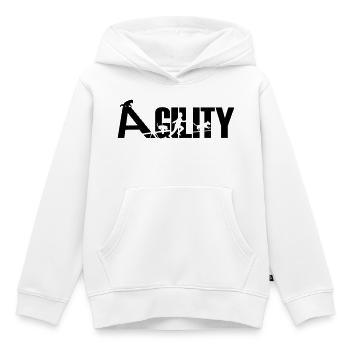 Agility - Kinder Premium Organic Hoodie - Weiß - Vorne - AI Model Kid Female (0cm)