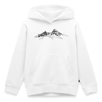 watzmann, Berchtesgaden, Alpes bavaroises, montagne - Sweat Premium à capuche enfant bio - blanc - Devant - AI Model Kid Female (0cm)