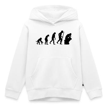 Evolution de la philosophie du penseur, philosophe - Sweat Premium à capuche enfant bio - blanc - Devant - AI Model Kid Female (0cm)