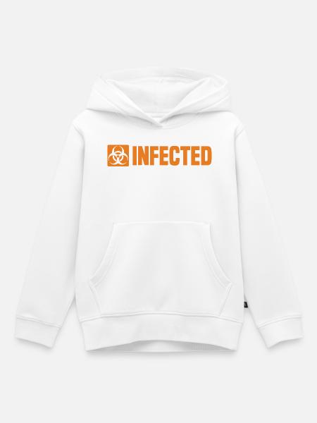 Infected Infiziert Biohazard - Kinder Premium Organic Hoodie - Weiß